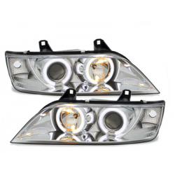 Phares BMW Z3 95-02  avec anneaux lumineux angel eyes CCFL  Chrome