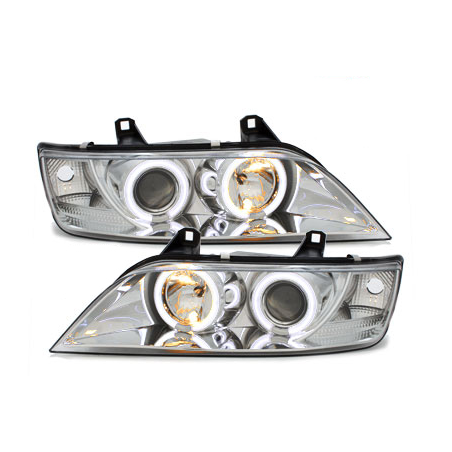 Phares BMW Z3 95-02  avec anneaux lumineux angel eyes CCFL  Chrome