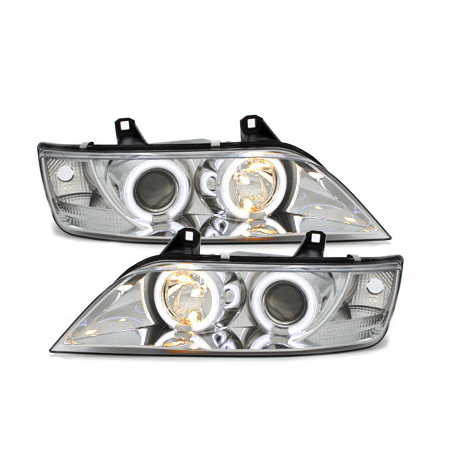 Phares BMW Z3 95-02  avec anneaux lumineux angel eyes CCFL  Chrome