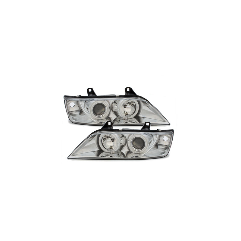 Phares BMW Z3 95-02  avec anneaux lumineux angel eyes CCFL  Chrome