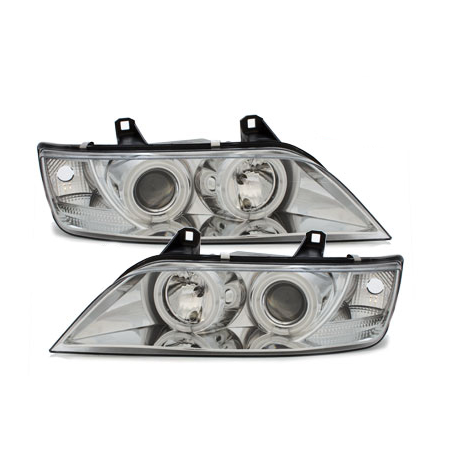 Phares BMW Z3 95-02  avec anneaux lumineux angel eyes CCFL  Chrome