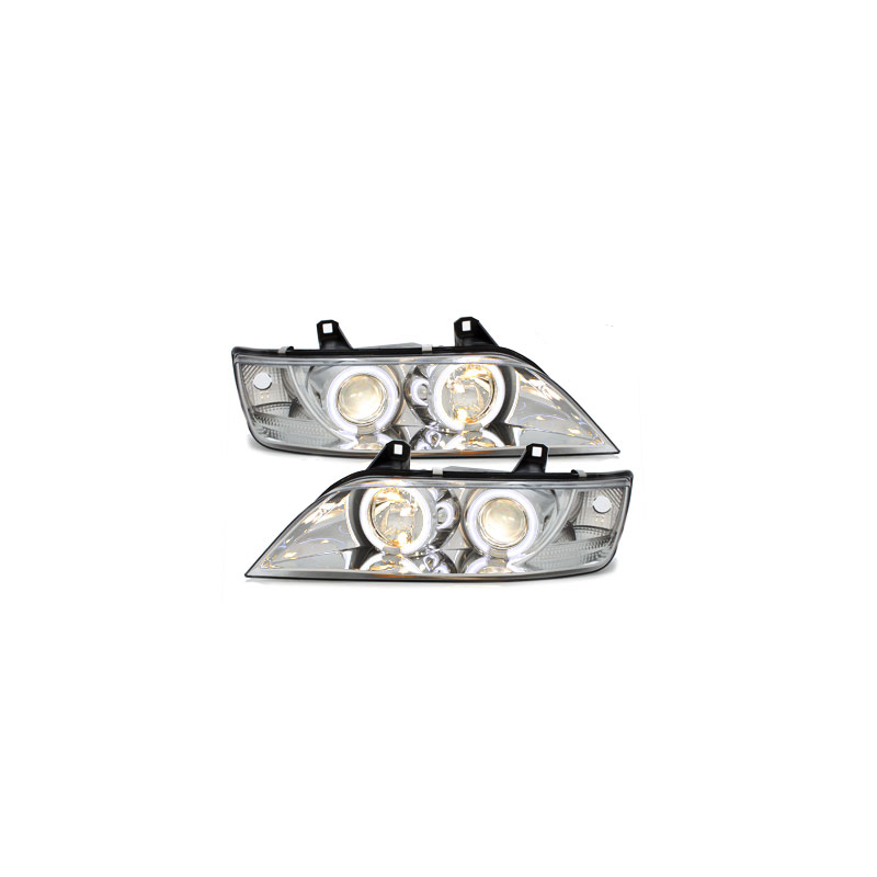 Phares BMW Z3 95-02  avec anneaux lumineux angel eyes CCFL  Chrome