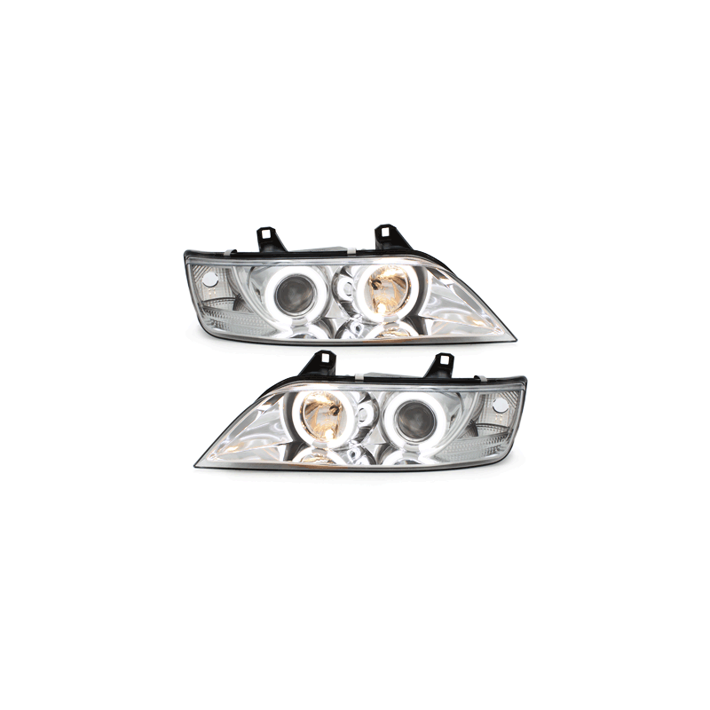 Phares BMW Z3 95-02  avec anneaux lumineux angel eyes CCFL  Chrome
