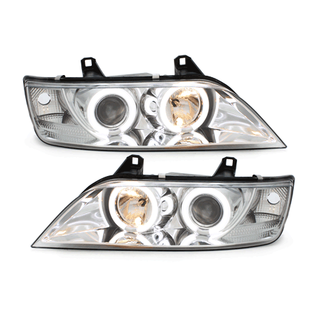 Phares BMW Z3 95-02  avec anneaux lumineux angel eyes CCFL  Chrome