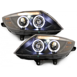 Phares  BMW Z4 02-08  avec 2 Anneaux lumineux Angel Eyes  Noir