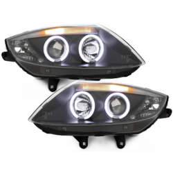 Phares BMW Z4 02-08  avec anneaux lumineux angel eyes CCFL  Noir