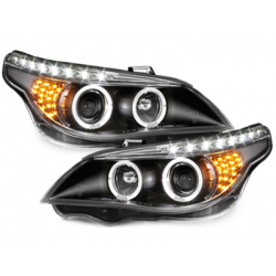 Phares DAYLINE BMW E60 _ LED Blinker_04-07 Noir