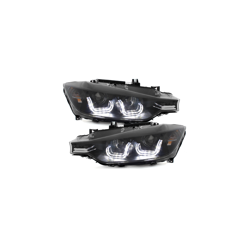 Phares BMW F30/F31_3er-2 Feux de jourringe Noir