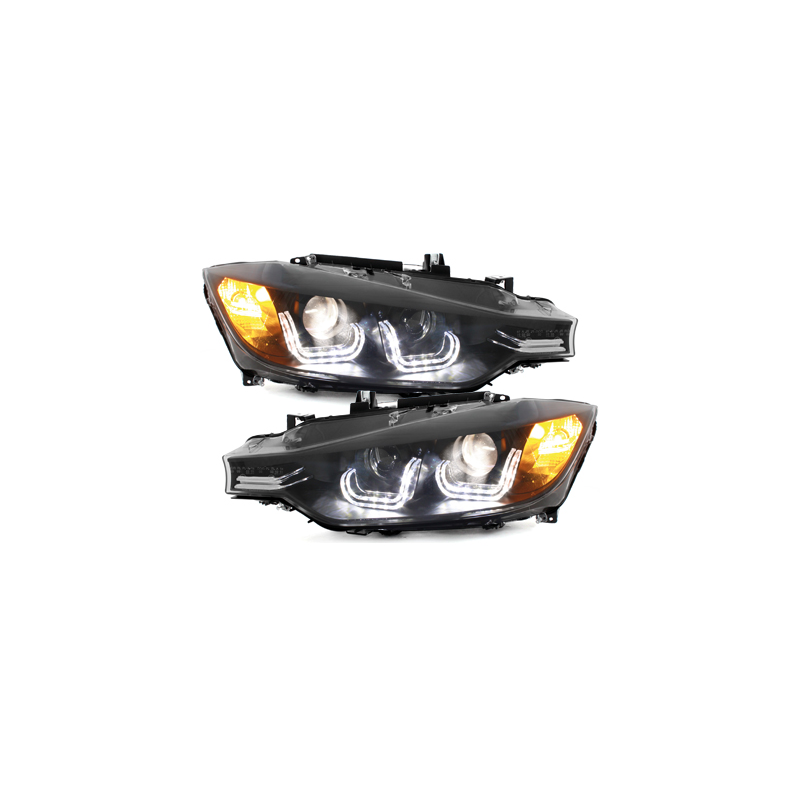 Phares BMW F30/F31_3er-2 Feux de jourringe Noir