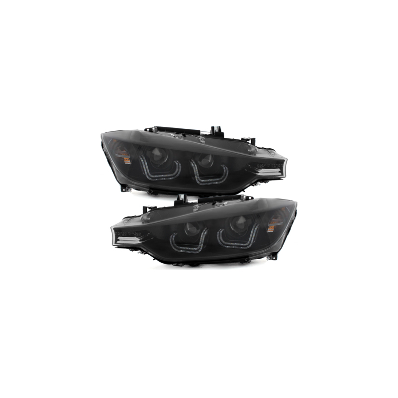 Phares BMW F30/F31_3er-2 Feux de jourringe Noir
