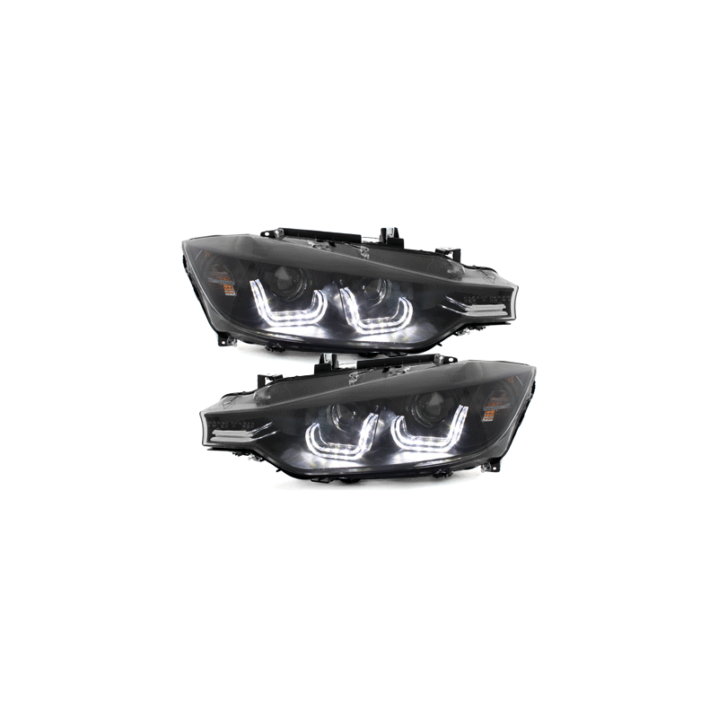 Phares BMW F30/F31_3er-2 Feux de jourringe Noir