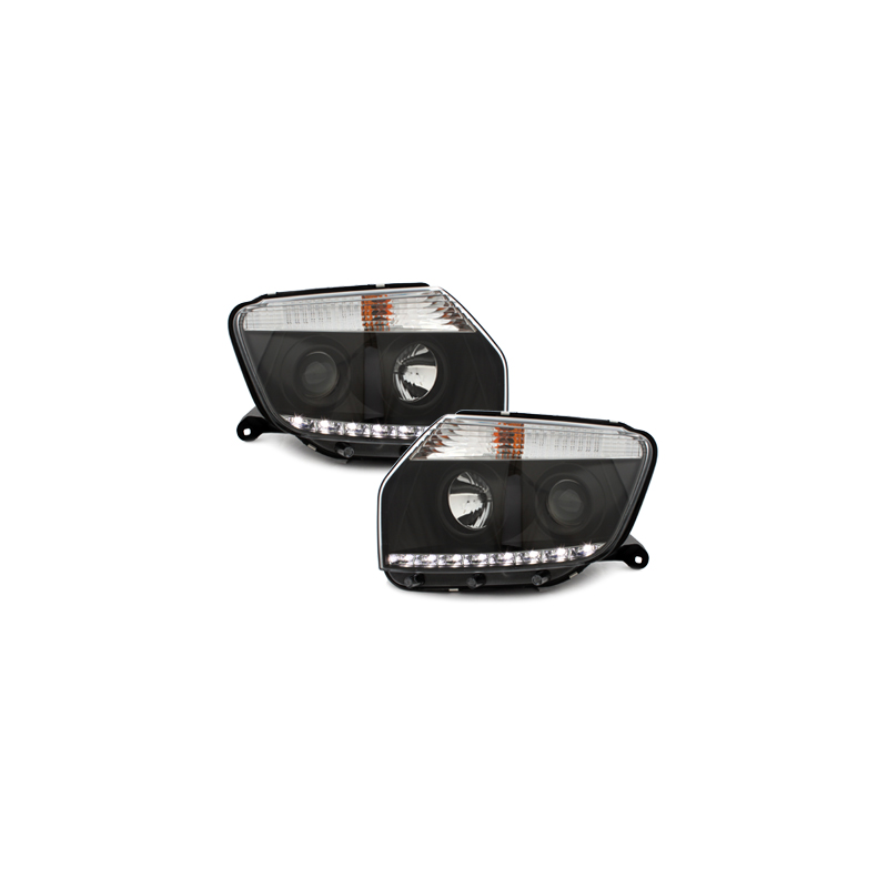 Phares avec feux diurnes Dacia Duster 09-14 Noir