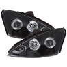 Phares Ford Focus 98-01 avec 2 Anneaux lumineux Angel Eyes Noir Phares Ford Focus 98-01 avec 2 Anneaux lumineux Angel Eyes Noir