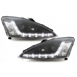 Phares DAYLINE Ford Focus 98-01  avec feux diurne LED  Noir