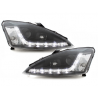 Phares DAYLINE Ford Focus 98-01 avec feux diurne LED Noir Phares DAYLINE Ford Focus 98-01 avec feux diurne LED Noir
