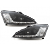Phares DAYLINE Ford Focus 98-01 avec feux diurne LED Noir Phares DAYLINE Ford Focus 98-01 avec feux diurne LED Noir