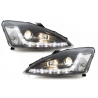 Phares DAYLINE Ford Focus 98-01 avec feux diurne LED Noir Phares DAYLINE Ford Focus 98-01 avec feux diurne LED Noir