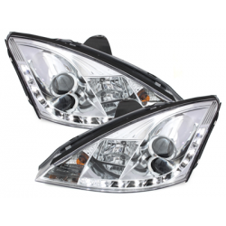Phares D-LITE Ford Focus 98-01  avec Feux Diurne Chrome