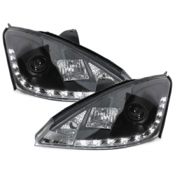 Phares D-LITE Ford Focus 98-01  avec Feux Diurne Noir