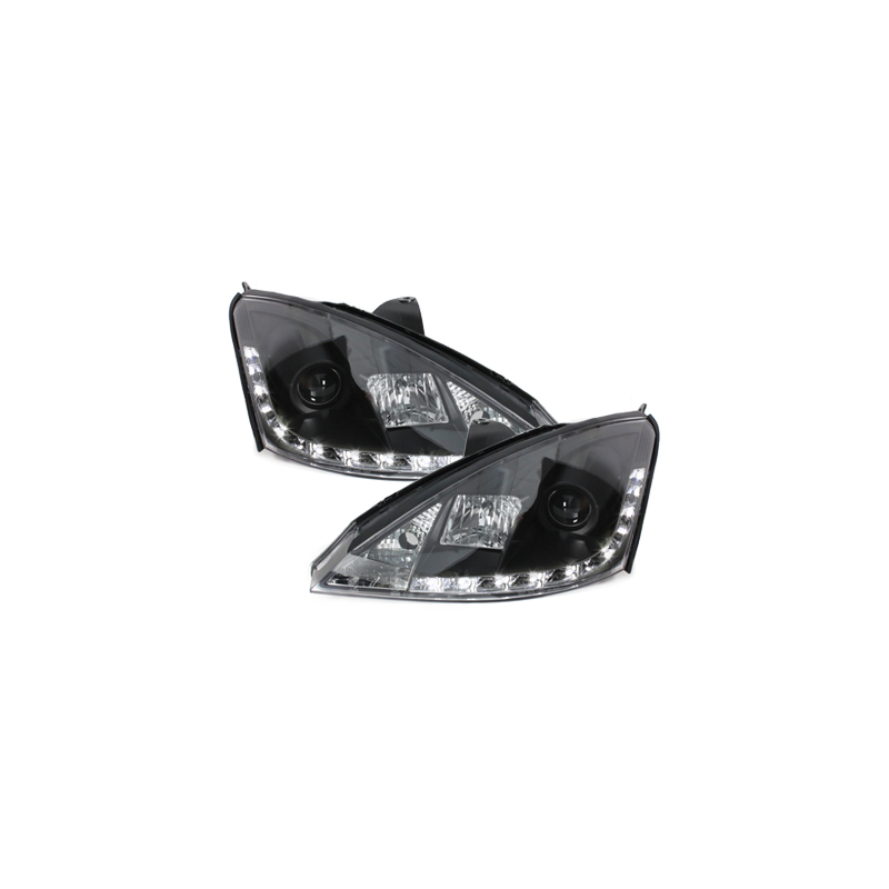 Phares D-LITE Ford Focus 98-01  avec Feux Diurne Noir