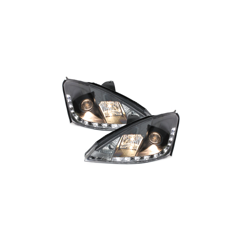 Phares D-LITE Ford Focus 98-01  avec Feux Diurne Noir