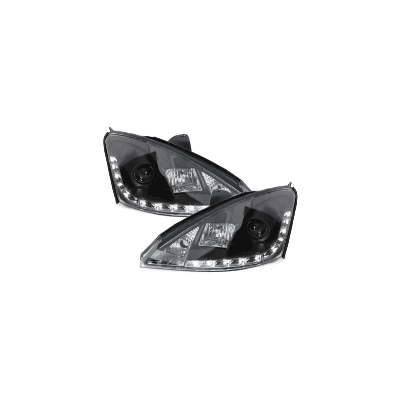 Phares D-LITE Ford Focus 98-01  avec Feux Diurne Noir