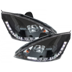 Phares DAYLINE Ford Focus 98-01  avec feux diurne LED  Noir
