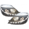 Phares DAYLINE Ford Fiesta 01-05 avec feux diurne LED Noir Phares DAYLINE Ford Fiesta 01-05 avec feux diurne LED Noir