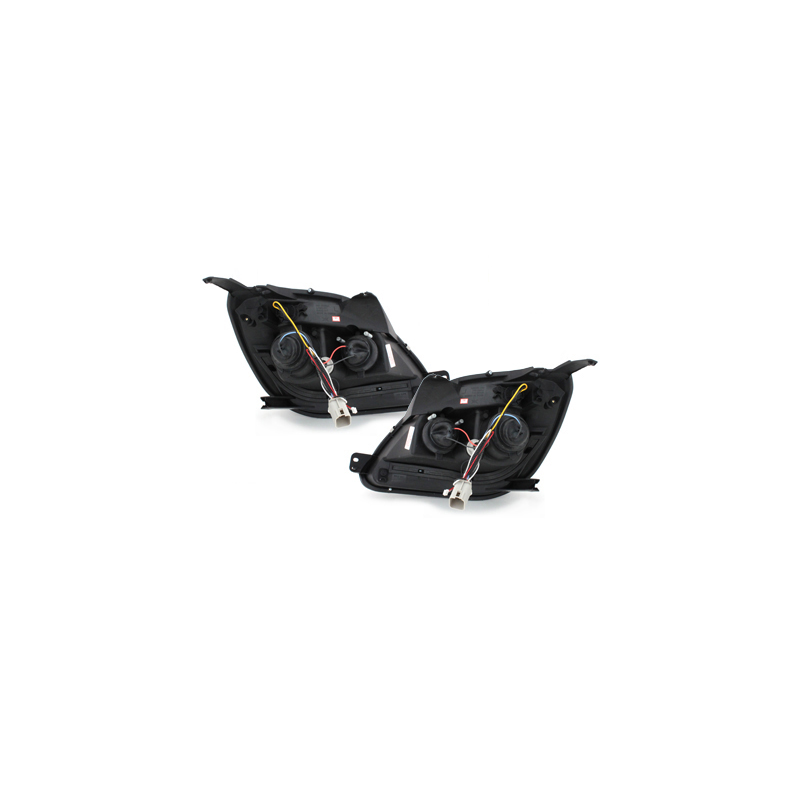 Phares DAYLINE Ford Fiesta 01-05 avec feux diurne LED  Noir