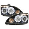 Phares Ford Focus 05-02.08 avec 2 Anneaux lumineux Angel Eyes Noir Phares Ford Focus 05-02.08 avec 2 Anneaux lumineux Angel Eyes Noir