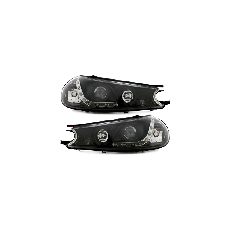 Phares DAYLINE Ford Mondeo 96-00  avec feux diurne LED  Noir