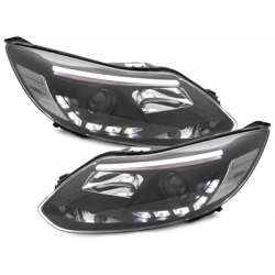 Phares avec feux diurnes Ford Focus 11+ Noir