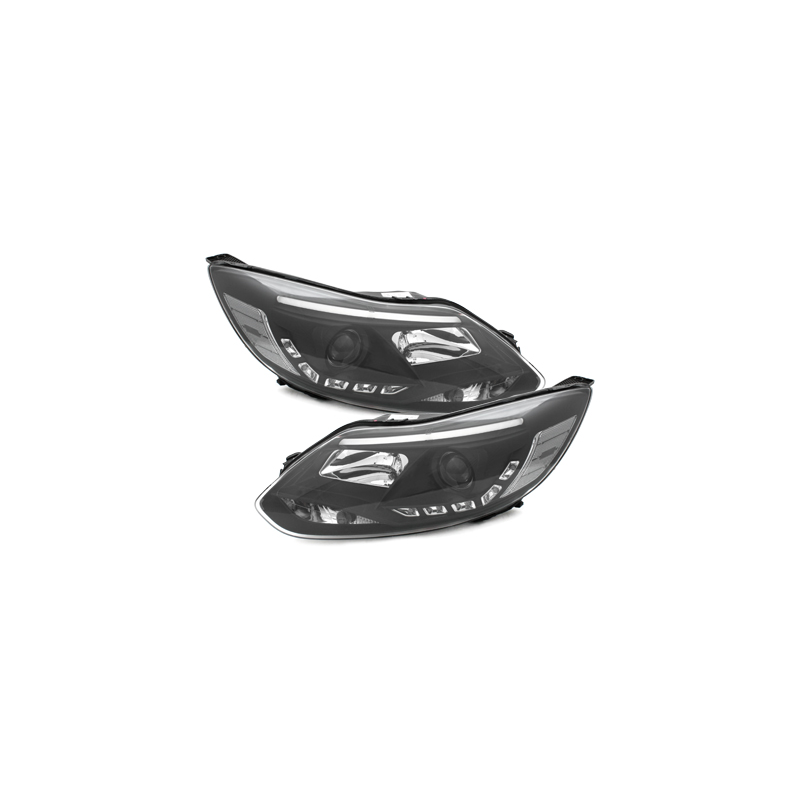 Phares avec feux diurnes Ford Focus 11+ Noir