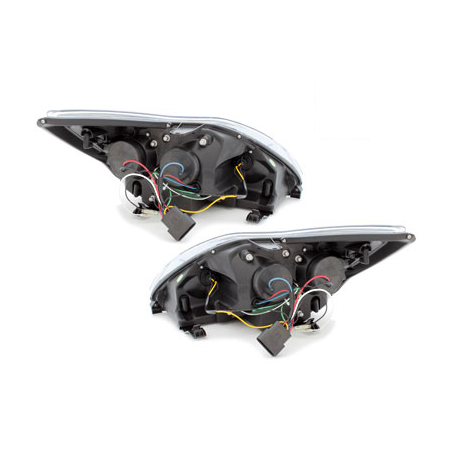 Phares DAYLINE Ford Focus 08-11  avec feux diurne LED  Chrome