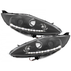 Phares avec feux diurnes Ford Fiesta 7 08-10 -Optik Noir
