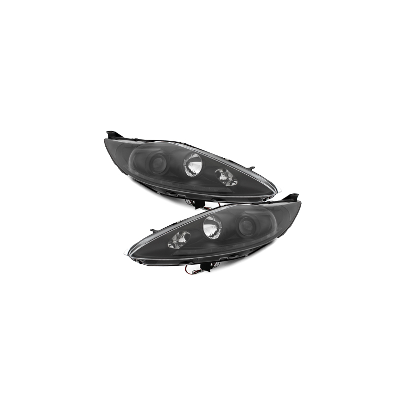 Phares avec feux diurnes Ford Fiesta 7 08-10 -Optik Noir