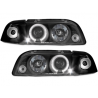 Phares Fiat Punto 93-99 avec Anneaux lumineux Angel Eyes Noir Phares Fiat Punto 93-99 avec Anneaux lumineux Angel Eyes Noir