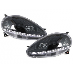  Phares Phares D-LITE Fiat G.Punto 05-08 Led Drl noir