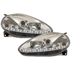  Phares Phares D-LITE Fiat G.Punto 05-08 Led Drl chrome