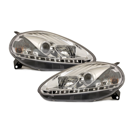  Phares Phares D-LITE Fiat G.Punto 05-08 Led Drl chrome