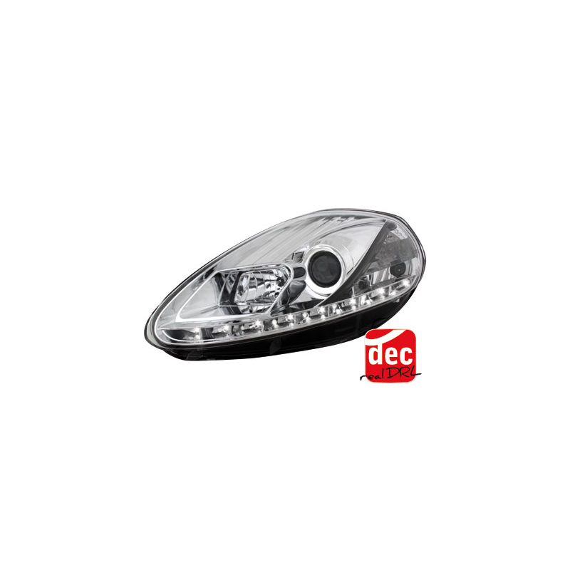 D-LITEPhares Fiat G.Punto 05-08_Feux de jour Chrome