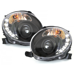 Phares DAYLINE Fiat 500 07+ _ 2 teilig  Noir