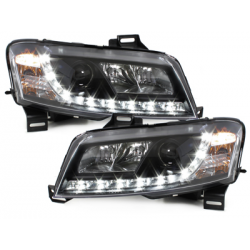 Phares DAYLINE Fiat Stilo 01-08  avec Feux Diurne Led  Noir