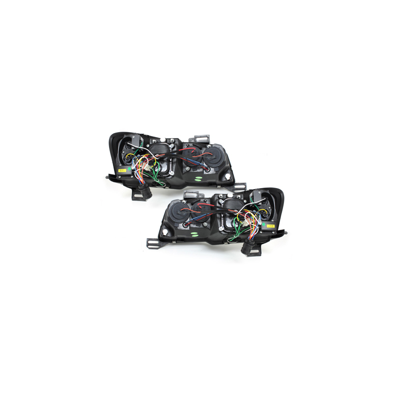 Phares DAYLINE Fiat Stilo 01-08  avec Feux Diurne Led  Noir