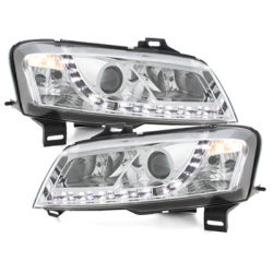 Phares D-LITE Fiat Stilo 01-08  avec Feux Diurne  Chrome
