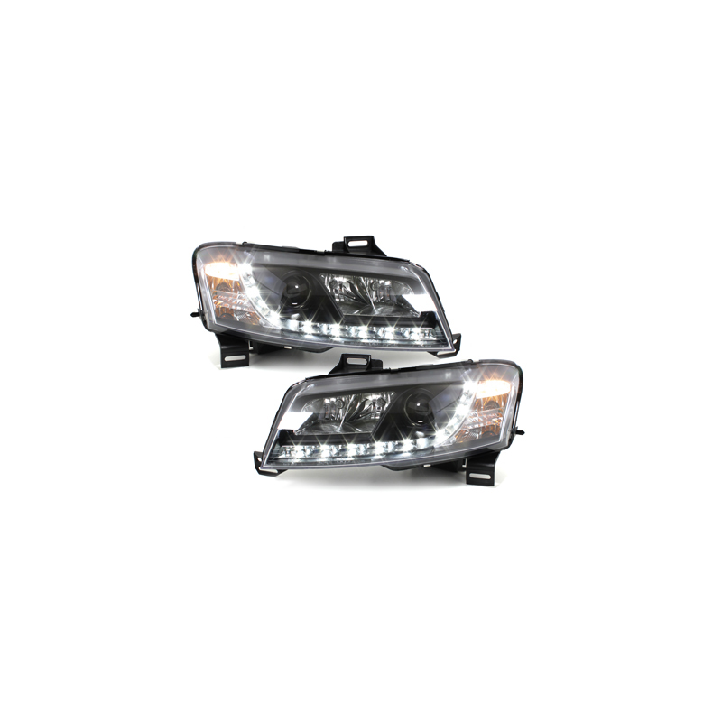 Phares D-LITE Fiat Stilo 01-08  avec Feux Diurne  Noir
