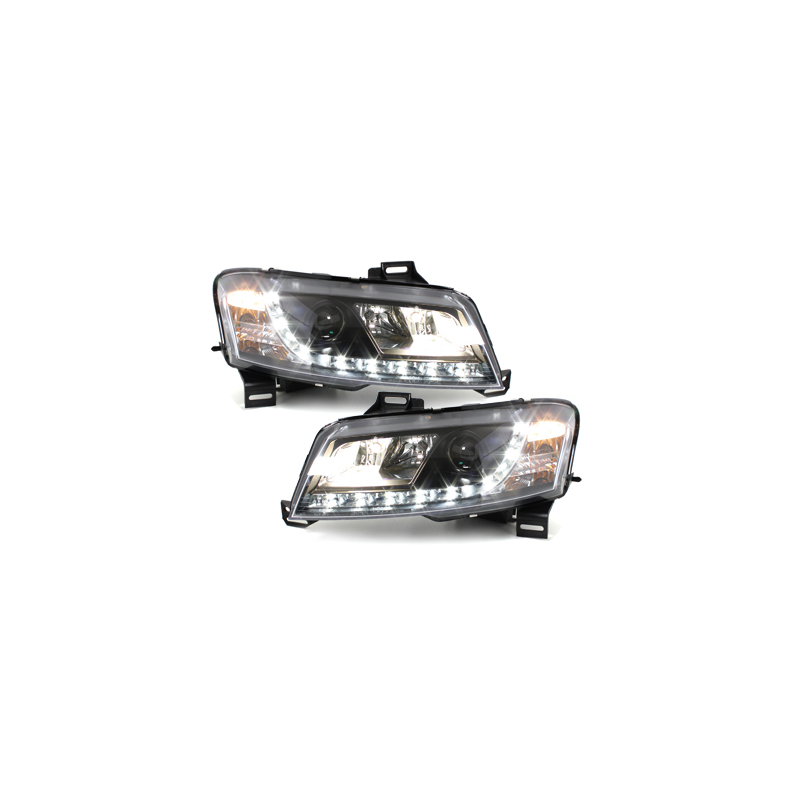 Phares D-LITE Fiat Stilo 01-08  avec Feux Diurne  Noir