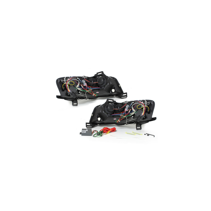 Phares D-LITE Fiat Stilo 01-08  avec Feux Diurne  Noir