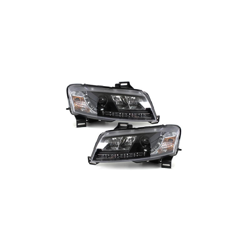 Phares D-LITE Fiat Stilo 01-08  avec Feux Diurne  Noir