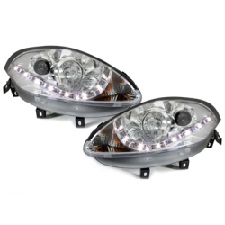 Phares DAYLINE Fiat Bravo 07-10  avec Feux Diurne LED   Chrome
